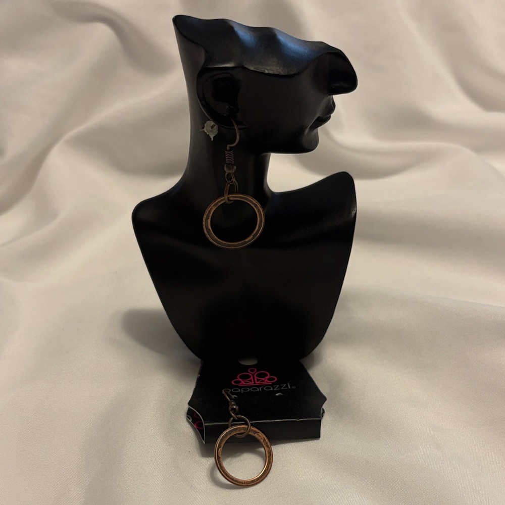 Paparazzi Bronze Circle Earrings